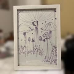 ハンドメイド アート 絵画 額装 キノコのサムネイル