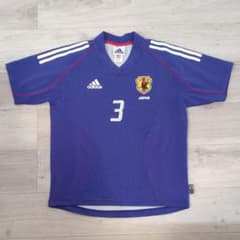 サッカー 日本代表 ユニフォーム 2002 年 日韓 W杯 背番号 3 松田直樹 サッカー 日本代表 ユニフォーム 2002 年 日韓 W杯 背番号 3