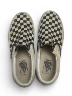 VANS チェッカーパターンスリッポン　23.5cmのサムネイル