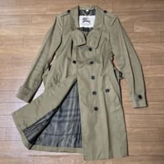 バーバリー/カーキ トレンチコート チェック裏地 BURBERRY トレンチコート チェック裏地 カーキ 破れあり - メルカリ