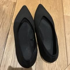 GUウォッシャブルニットフラットシューズ　ブラック 23.0cmのサムネイル