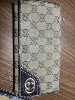 GUCCI 二つ折り財布 ベージュ/ブラウンのサムネイル