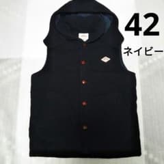 DANTON ダントン BEAMS ウールモッサ ベスト 42 ネイビー ダウン DANTON ダントン BEAMS ウールモッサ ベスト 42 ネイビー