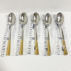 LUCKY WOOD ラッキーウッド 金彩 スプーン 5本セット 未使用 保管品