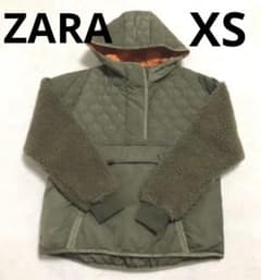 ZARA・ボアスリーブキルティングプルオーバー・XSのサムネイル