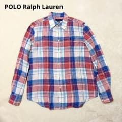 美品✨ラルフローレン リネンシャツ マドラスチェック 長袖 S ユニ