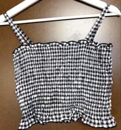 ギンガムチェックキャミソール ビスチェ　Lサイズ