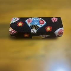 和柄 扇子・花柄 口紅ケース 鏡付きのサムネイル