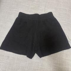 ブラック リブニットショートパンツのサムネイル