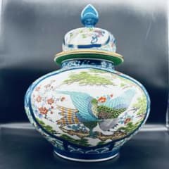 有田焼 金龍窯 博山作 花鳥 飾壷 伝統工芸美術 - メルカリ