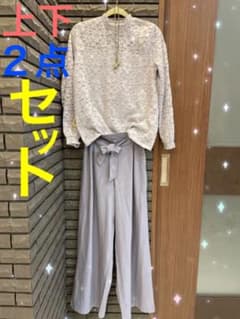 Honeysレースブラウストップス&Lipsハイウエストワイドパンツのサムネイル