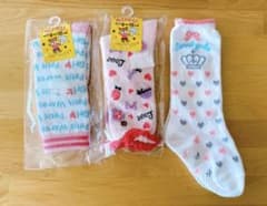 【お値下げ】靴下 ソックス　女の子　9 〜 15 cm 3足のサムネイル
