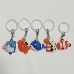 海のいきもの　めじるしチャーム　めじるしアクセサリー　5点セットのサムネイル