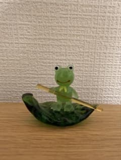 ガラス細工 カエル 葉っぱ 舟のサムネイル