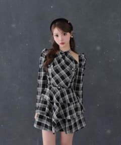 エムミーエメ Sleeve halter check mini onepiece - メルカリ