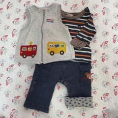 MIKI HOUSE DOUBLE.B ベビー服 3点セットのサムネイル