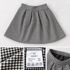 千鳥格子柄 キッズスカート 後ろゴムのサムネイル