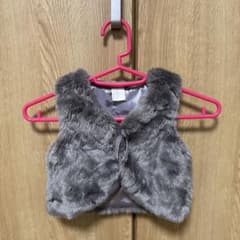 H&M グレー ファー ベビーアウターのサムネイル