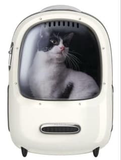 PETKIT ペット用キャリーバッグ クリームホワイト 宇宙船リュック