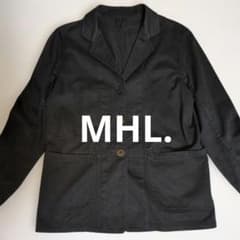 MHL　マーガレットハウエル　テーラードジャケット　綿100%　黒のサムネイル