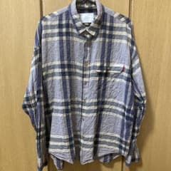 WHIMSY SILK PLAID SHIRT NAVYのサムネイル