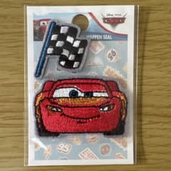 【新品未使用】Disney Cars カーズマックイーン＆フラッグワッペン(小)のサムネイル