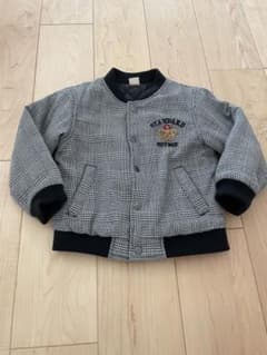 美品petit main⭐︎くまチェック柄ジャンパー⭐︎コート⭐︎アウター110⭐︎のサムネイル