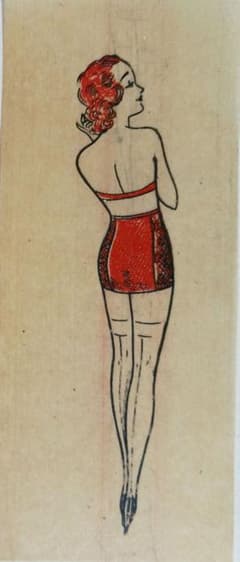 ビンテージ40s 転写紙 ビンテージアイロンプリント ピンナップガール 5のサムネイル