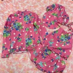 ハッカ　ラッシュガード　スイムキャップ　水着　3点セットのサムネイル