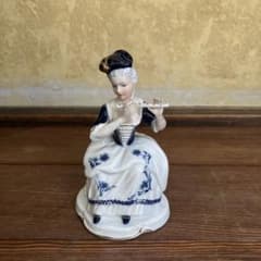 ヴィンテージ 陶器人形 フルート フィギュリン 陶磁器 陶器 西洋人形