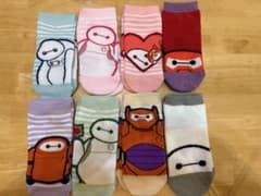 ベイマックス 靴下 8足セット 15〜20cm クリアポーチ付きのサムネイル