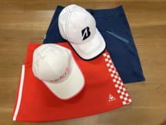 【帽子２個付き】ルコック&ブリヂストン レディース ゴルフスカートセットのサムネイル