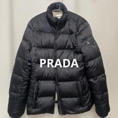 PRADA ダウンジャケット 三角プレート ロゴ ブラック サイズ42 - メルカリ