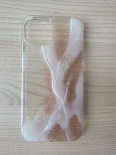 iPhone14用ケース 大理石風デザイン ピンクゴールドのサムネイル