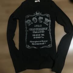 CHUBBYGANG ロックプリント 長袖カットソー ブラック Mのサムネイル