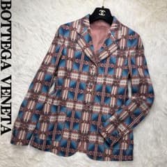 美品♡Lサイズ♡ボッテガヴェネタ ドット チェック マルチカラー ジャケット 美品♡Lサイズ♡ボッテガヴェネタ ドット チェック マルチカラー