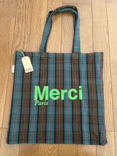 Merci チェック柄トートバッグ - メルカリ