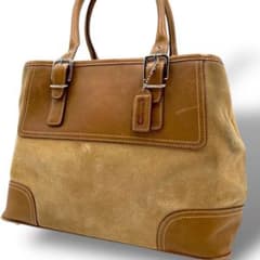 vintage coach old Suede Boston ミニボストン 茶 - メルカリ