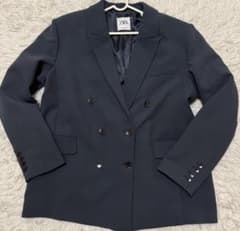 ZARA ダブルブレスト テーラードジャケット大きいサイズ2XL 速乾性