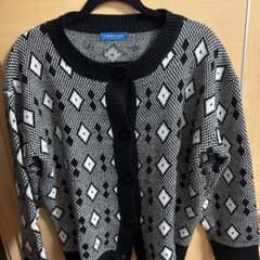 CHERRY AKA ダイヤ柄 ニットカーディガンのサムネイル