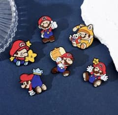 ト*ー様 マリオキャラクター ピンバッジ 6個セットのサムネイル