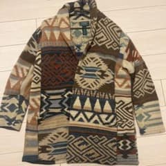 レア！Ralph Lauren メンズ幾何学模様 カーディガン Mのサムネイル