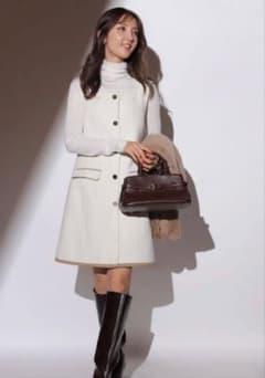 未使用タグ付き‼️ 《店舗限定》スクエアネックミニジャンスカ白M