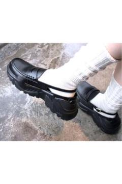 最終AKIKOAOKI demi black ストラップローファー37 新品同様 最終AKIKOAOKI demi black ストラップローファー37 新品同様
