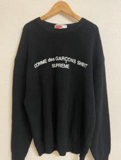 supreme comme des garçon sweater blackのサムネイル