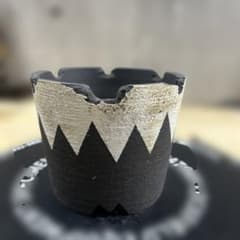 黒白グラデーション 手作植木鉢塊根植物 グラキリス パキプス アガベ 手作植木鉢 Mサイズ 検（ 塊根植物 グラキリス パキプス アガベ