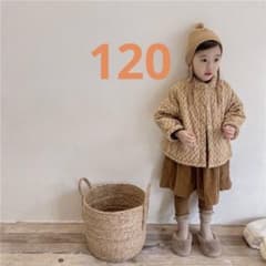 120cm キッズアウター キルト 中綿 シンプル【319】のサムネイル