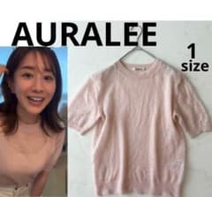 AURALEE オーラリー リブ ギザ ポロ ニット 半袖 田中みな実 黒 美品 m80467249873_1.jpg?1762136525