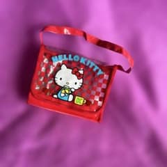 レトロ☆ ハローキティ ビニールクリアバッグ トラベルポーチ ケース