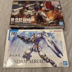 【新品・未開封】HG ガンダムエアリアル、RX78-02ガンダムoriginのサムネイル